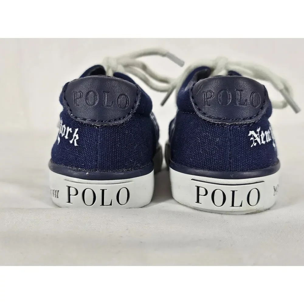 POLO RALPH LAUREN TODDLER VAUGHN II NEW YORK CANVAS SHOES - CHILD SIZE 4